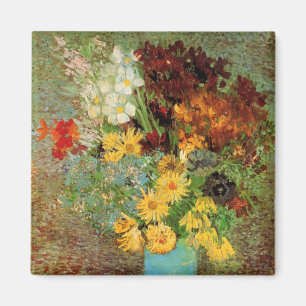 Vase with Daisies and Anemones by Vincent van Gogh Magnet