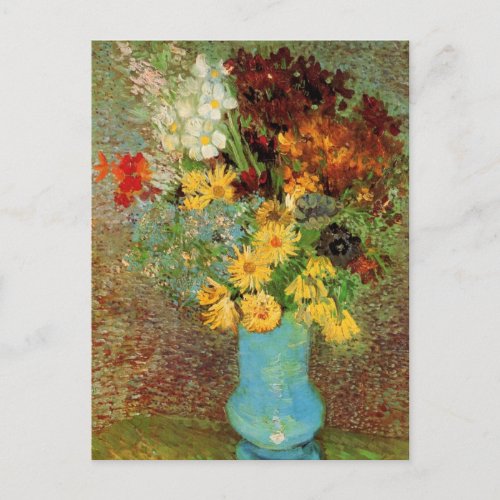 Vase with Daisies and Anemones by Vincent van Gogh Postcard