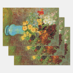 Vase with Daisies and Anemones by Vincent van Gogh Wrapping Paper Sheets