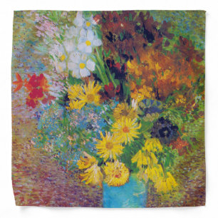 Vase with Daisies and Anemones, Van Gogh Bandana