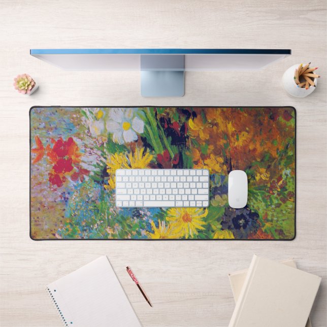 Vase with Daisies and Anemones, Van Gogh Desk Mat (Office 1)