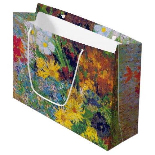 Vase with Daisies and Anemones Van Gogh Large Gif Large Gift Bag