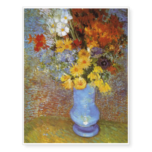 Vase with daisies and anemones - Van Gogh Temporary Tattoos