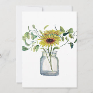 Vase with Daisy Invitation