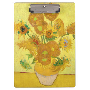 Vase with fifteen sunflowers by Vincent Van Gogh Clipboard