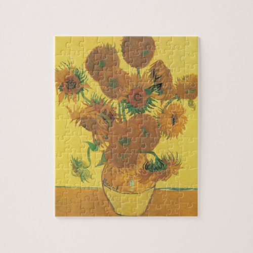 Vase with Fifteen Sunflowers by Vincent van Gogh Jigsaw Puzzle