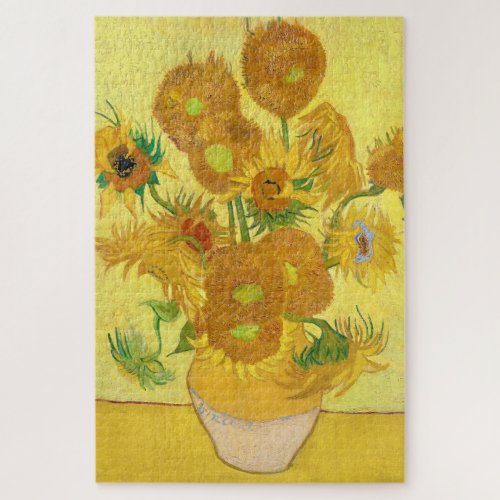 Vase with fifteen sunflowers by Vincent Van Gogh  Jigsaw Puzzle