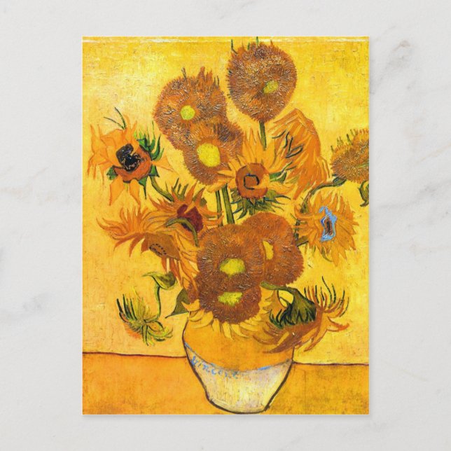 Vase with Fifteen Sunflowers by Vincent van Gogh Postcard (Front)