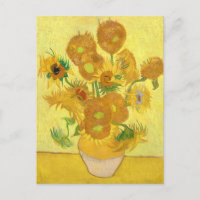 Vase with fifteen sunflowers by Vincent Van Gogh