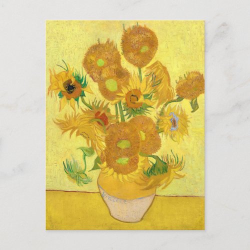 Vase with fifteen sunflowers by Vincent Van Gogh Postcard