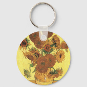 Vase with fifteen sunflowers,Vincent van Gogh Keychain