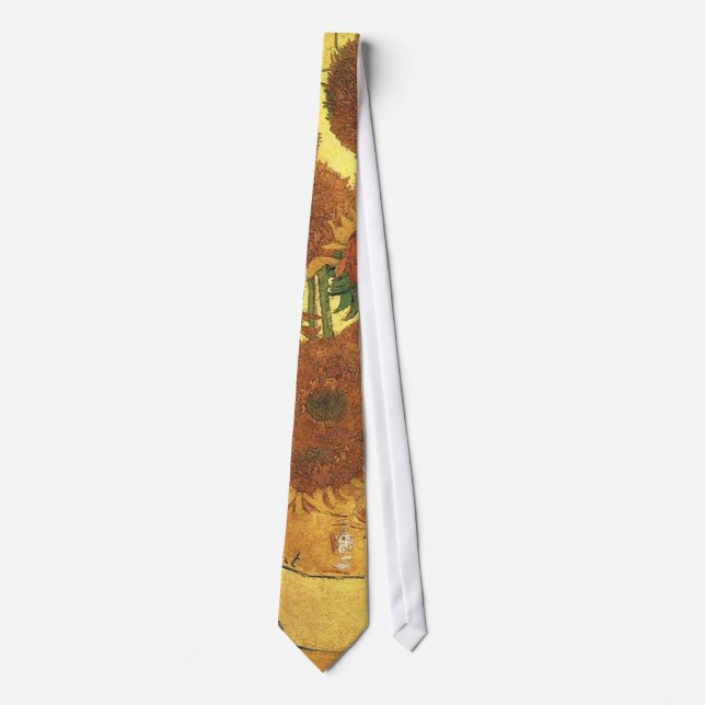 Vase with fifteen sunflowers,Vincent van Gogh Neck Tie (Front)