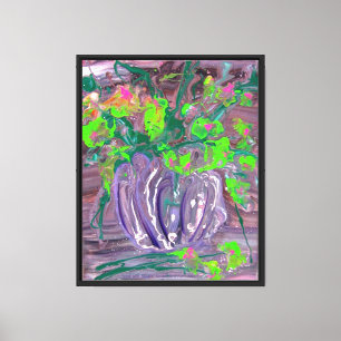 "Vase with flowers" by David C. Brannon Canvas Print