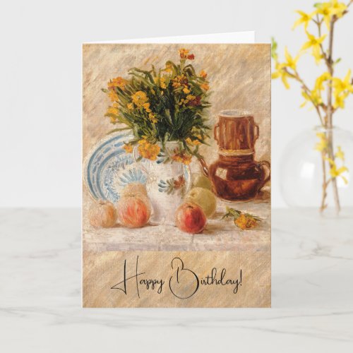 Vase with Flowers Coffeepot and Fruit van Gogh  Card