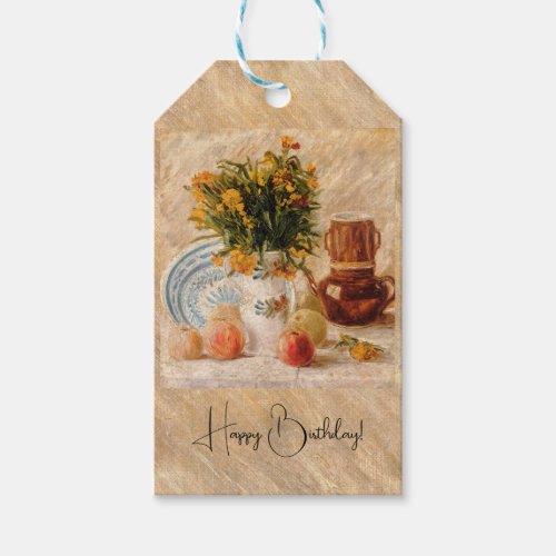 Vase with Flowers Coffeepot and Fruit van Gogh  Gift Tags