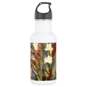 Vase with Gladioli by Vincent van Gogh, 1886. Water Bottle