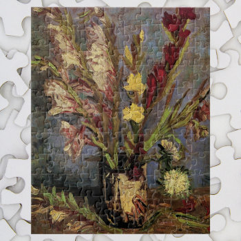 Vase With Gladioli By Vincent Van Gogh Jigsaw Puzzle by VanGogh_Gallery at Zazzle