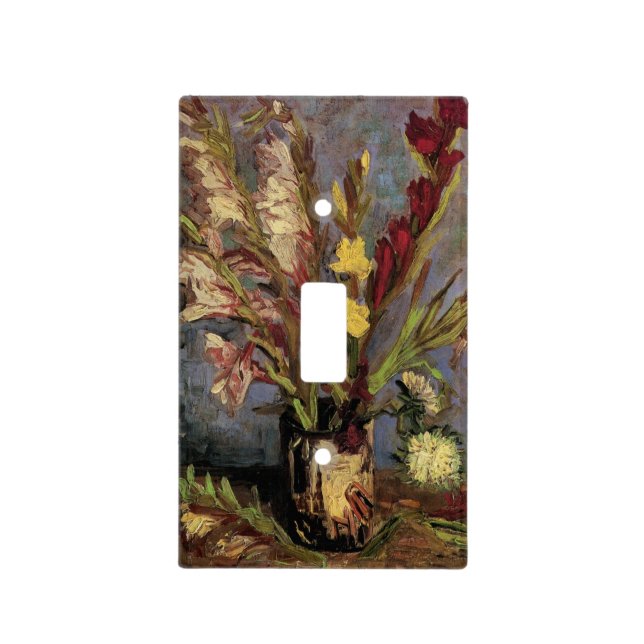 Vase with Gladioli by Vincent van Gogh Light Switch Cover (Front)