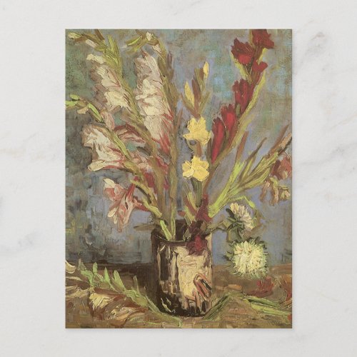 Vase with Gladioli by Vincent van Gogh Postcard