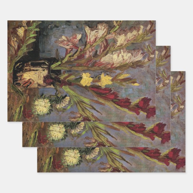 Vase with Gladioli by Vincent van Gogh Wrapping Paper Sheets (Set)