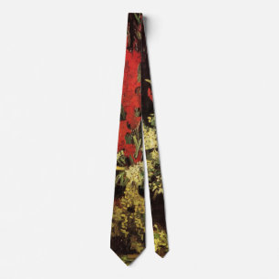 Vase with Gladioli, Carnations by Vincent van Gogh Neck Tie