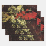 Vase with Gladioli, Carnations by Vincent van Gogh Wrapping Paper Sheets
