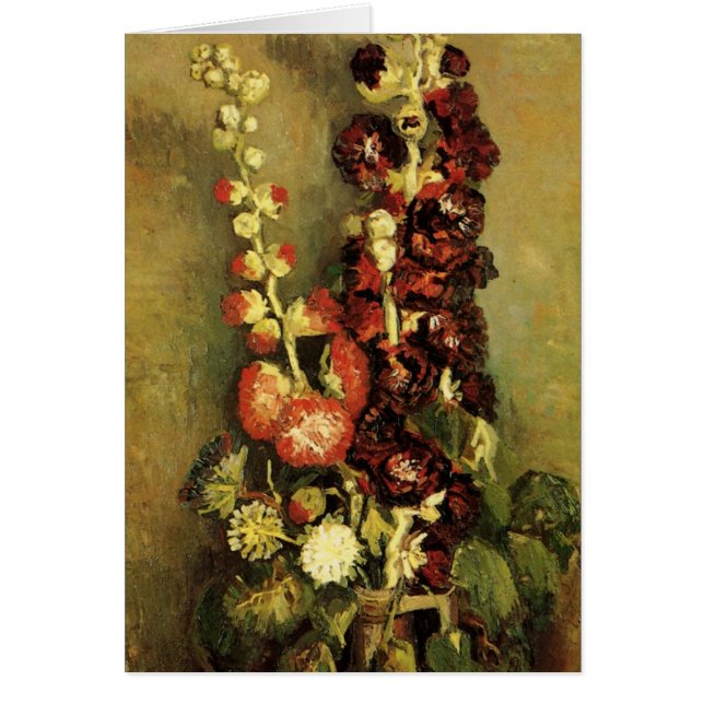 Vase with Hollyhocks by Vincent van Gogh (Front)