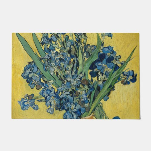 Vase with Irises by Van Gogh Doormat