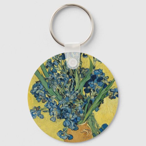 Vase with Irises by Van Gogh Keychain