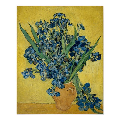 Vase with Irises by Van Gogh Poster