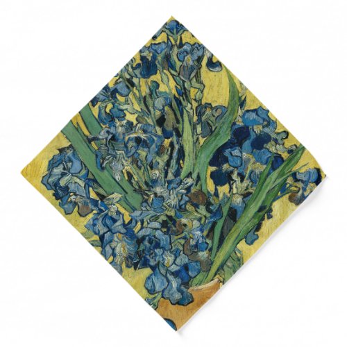 Vase with Irises by Van Gogh _ Still Life Bandana