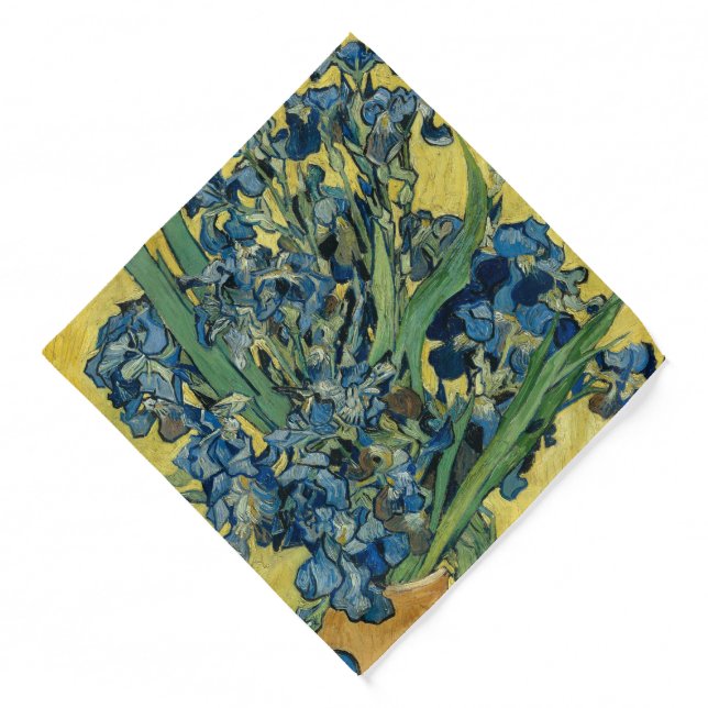 Vase with Irises by Van Gogh - Still Life Bandana (Front)