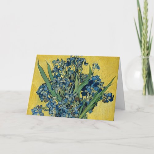 Vase with Irises by Van Gogh _ Still Life Card