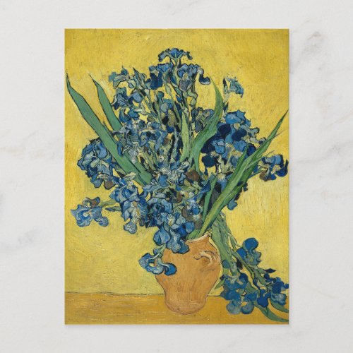 Vase with Irises by Van Gogh _ Still Life Postcard