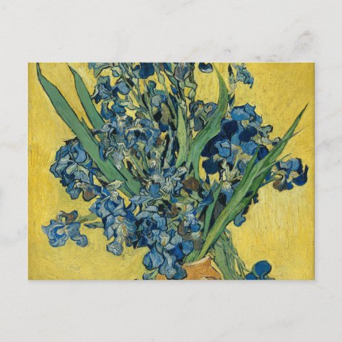 Vase with Irises by Van Gogh _ Still Life Postcard