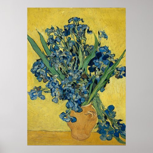 Vase with Irises by Van Gogh _ Still Life Poster