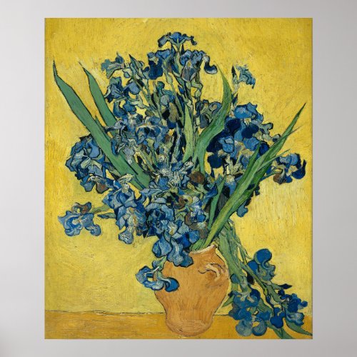 Vase with Irises by Van Gogh _ Still Life Poster