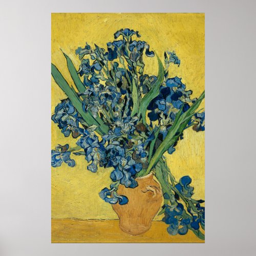 Vase with Irises by Van Gogh _ Still Life Poster