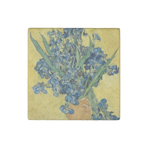 Vase with Irises by Van Gogh Stone Magnet