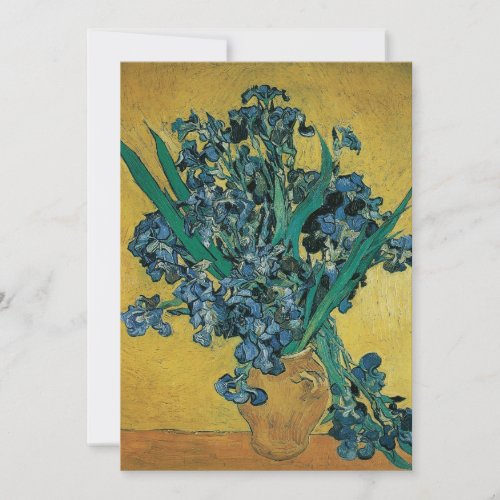 Vase with Irises by Vincent van Gogh Vintage Art