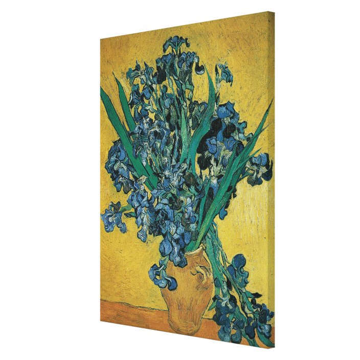Vase with Irises by Vincent van Gogh, Vintage Art Canvas Print