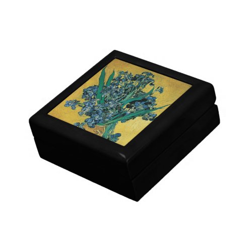 Vase with Irises by Vincent van Gogh Vintage Art Jewelry Box