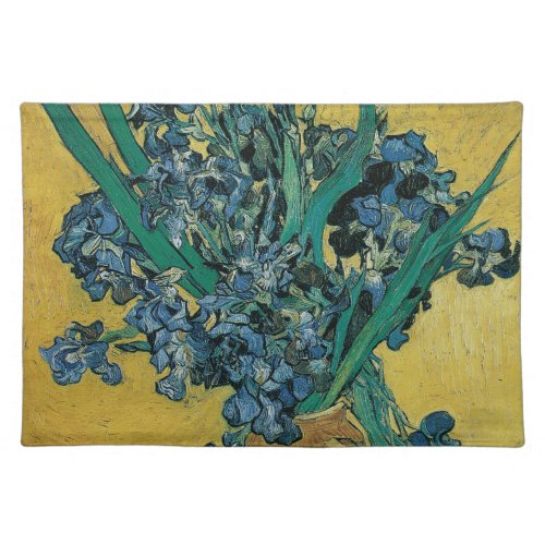 Vase with Irises by Vincent van Gogh Vintage Art Placemat