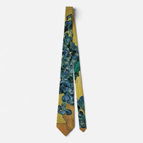 Vase with Irises by Vincent van Gogh Vintage Art Tie