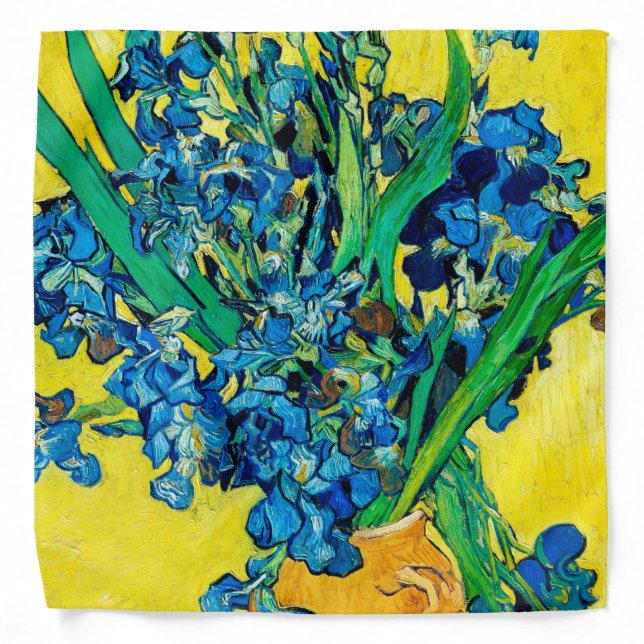 Vase with Irises, Van Gogh Bandana (Front)