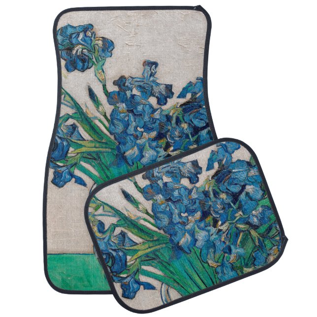 Vase with Irises, Van Gogh Car Floor Mat (Set)