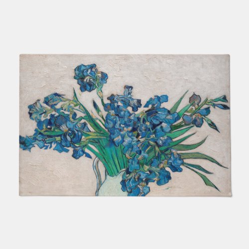 Vase with Irises Van Gogh Doormat