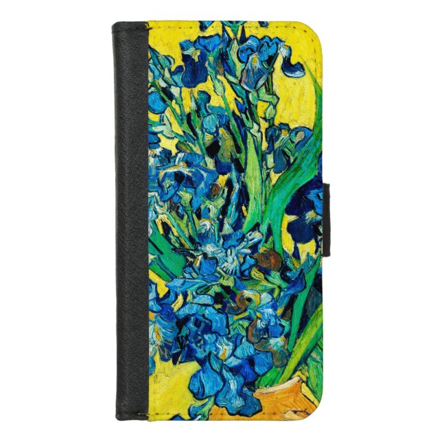 Vase with Irises, Van Gogh iPhone Wallet Case (Front)