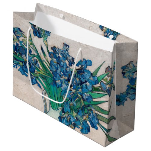 Vase with Irises Van Gogh Large Gift Bag