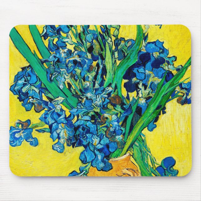 Vase with Irises, Van Gogh Mouse Pad (Front)